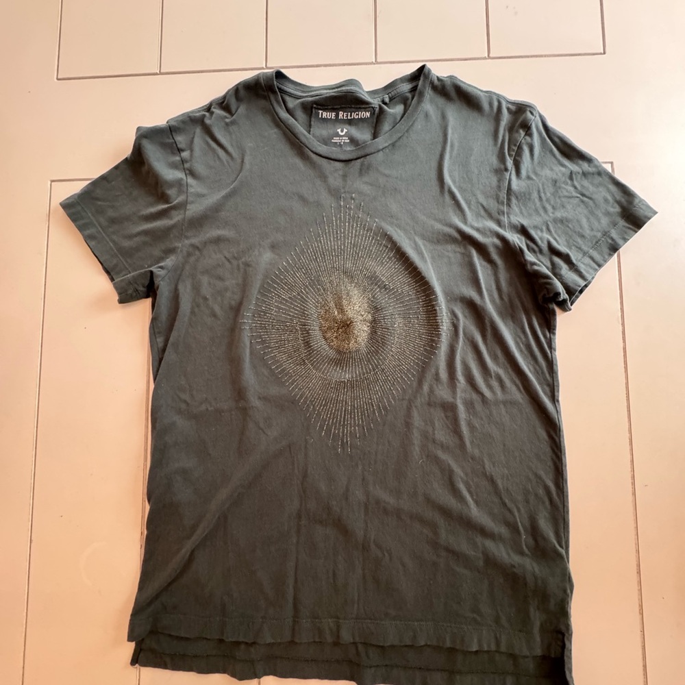 True Religion Men's Dark Gray Tee